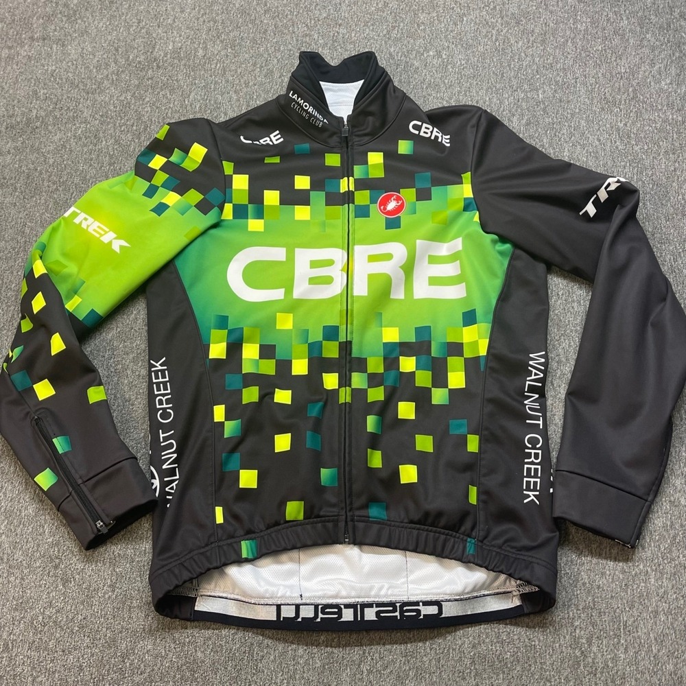 Castelli Mens Cycling Jacket Large CBRE Lamorinda Cycling‎ Club Full Zip